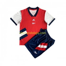 Camisola Arsenal Icon Retro Criança Equipamento Primeiro 2022-2023 Manga Curta